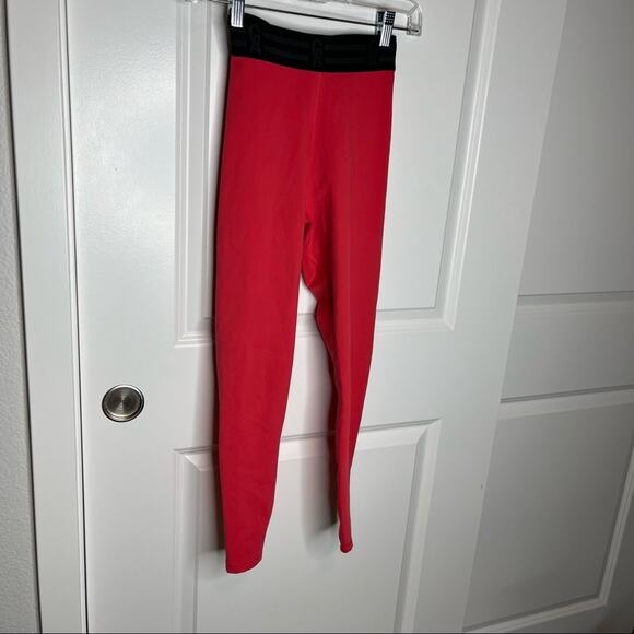 Good American The Icon Pink High Waisted 7/8 Leggings Size XS - Picture 3 of 7